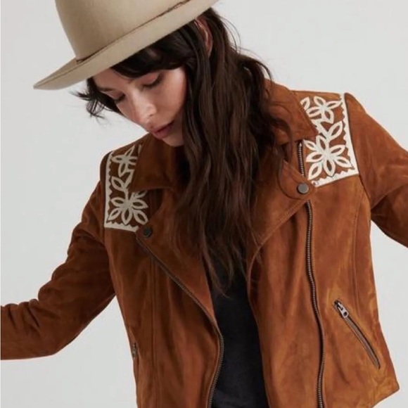 Lucky Brand Suede Western Biker Jacket NWT - XL☘️🦋🤠🧲 - Picture 5 of 5
